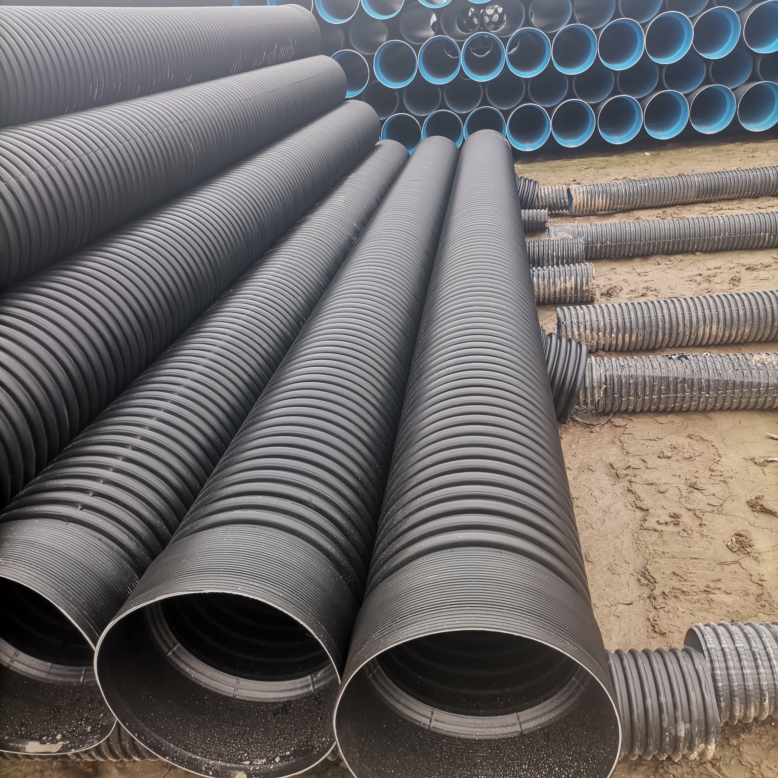 hdpe雙壁波紋管sn8國標尺寸 排水管道